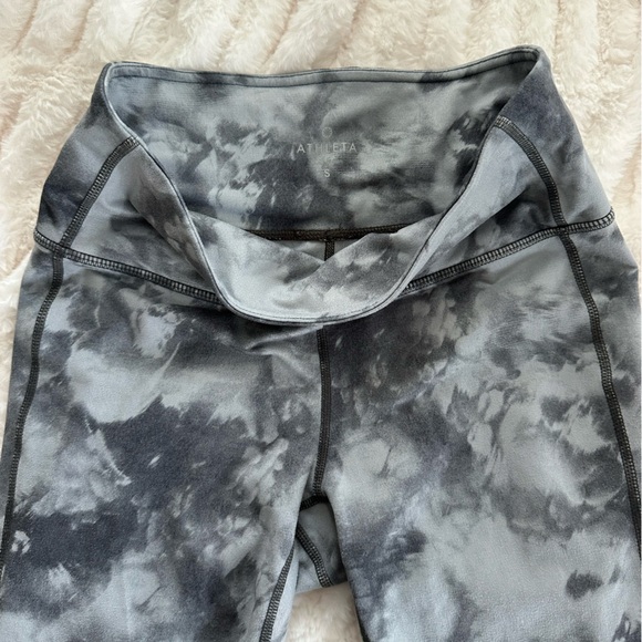 Athleta Blue-Gray Floral Crush Chaturanga Leggings Size S - Picture 3 of 8